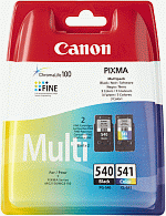  2 Cartucce Canon ORIGINALI (1x PG-540 Nero + 1x CL-541 colori) Capacità Standard 
