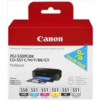 6496B005 Multipack Originale Canon. 6 cartucce PGI550/CLI551