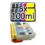 Kit di Ricarica 26XL. Inchiostro Universale 500ml per Stampanti Epson + 5 Cartucce VUOTE COMPATIBILI AUTORESET (T2621/2631/2632/2633/2634)