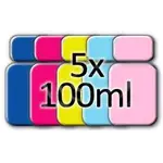 500ml inchiostro c/m/y/pc/pm (5x100ml) per ricarica cartucce compatibili Epson