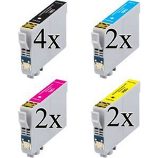 10 Cartucce COMPATIBILI Epson T1281-1282-1283-1284 (4 nero 2x c/m/y)