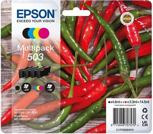 Multipack C13T09Q64010 originale Epson 503 cartucce Peperoncino