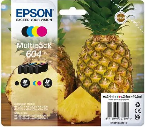 Multipack C13T10G64010 originale Epson 604 serie Ananas