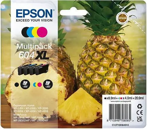 Multipack C13T10H64010 originale Epson 604XL serie Ananas
