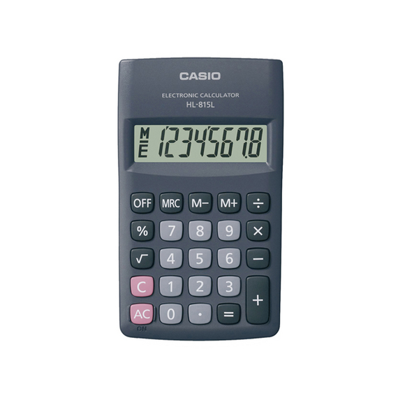 Calcolatrice tascabile HL - 815L BL - 8 cifre - grigio - Casio