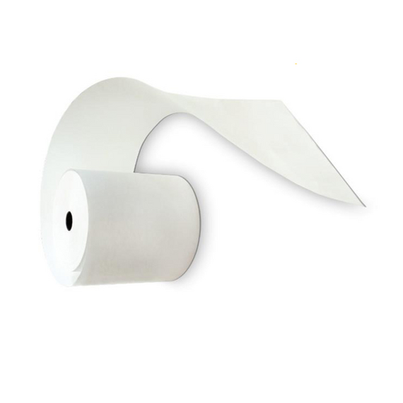 Rotolo per POS e carte di credito - carta termica BPA free - 57 mm x 18 mt - 48 g/m² - diametro esterno 38 mm - anima 12 mm - Rotolificio Pugliese - blister 10 pezzi